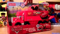 Wheelies Cars Mack Truck Hauler Launcher Lightning McQueen Talking Truck Disney Pixar Superhero Cars