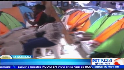 Download Video: Crisis de migrantes: más de 8.000 haitianos están varados en Tijuana a la espera de respuesta sobre su paso a EE.UU.