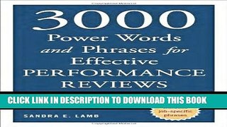 Collection Book 3000 Power Words and Phrases for Effective Performance Reviews: Ready-to-Use