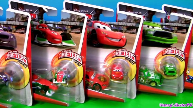 Micro Drifters + Diecast BONUS Lightning McQueen Cars 2 Chick Hicks, Francesco Disney car-toys