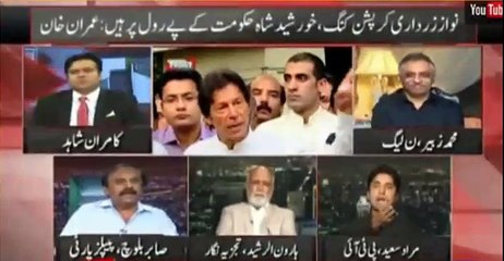 Abhi mein Studio mein hota tu batata - Muraad Saeed threatens Sabir Baloch in live show - Intense fight