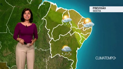 Previsão Nordeste – BA, PI e MA com muita chuva