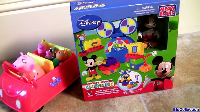 Peppa George Pig Going to Mickeys Party! Mega Bloks Mickey Mouse Clubhouse Mousekedoer Adventure
