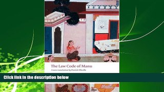 different   The Law Code of Manu (Oxford World s Classics)