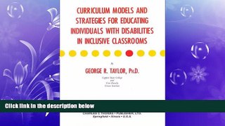 FREE PDF  Curriculum Models and Strategies for Educating Individuals With Disabilities in