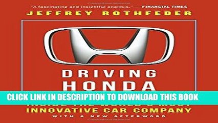 [PDF] Driving Honda: Inside the World s Most Innovative Car Company Popular Collection