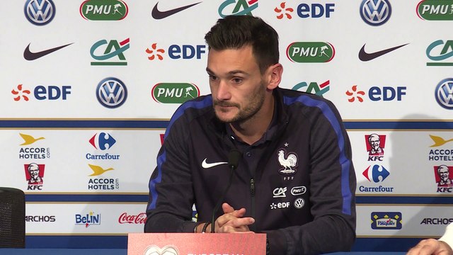 Qualifs CM 2018 - Bleus: conférence d'avant match de Hugo Lloris