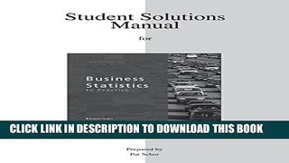 [PDF] Student Solutions Manual for Business Statistics in Practice Popular Online