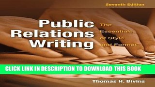 [PDF] Public Relations Writing: The Essentials of Style and Format Full Online