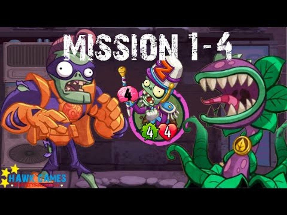 Plants vs. Zombies Heroes - Zombies Mission 1: Battle at the BBQ 1-4 [4K 60FPS]