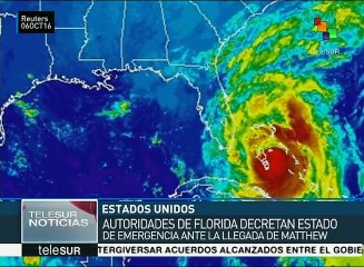 EEUU: decretan estado de emergencia en Florida por llegada de Matthew