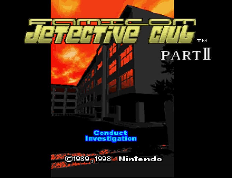 [Super Famicom] Famicom Detective Club part II ~ intro and prologue
