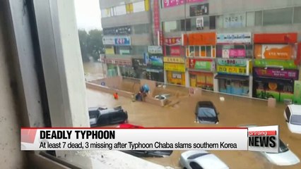 Typhoon Chaba leaves 7 dead, 3 missing, with massive economic damage