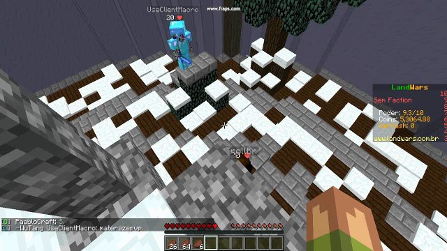 Kill aura/Anti kb. Servidor do Factions ice (LandWars). Nick do Infrator: TrollBr