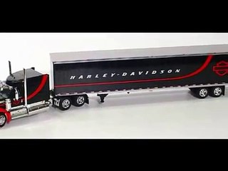 Camión Remolque Juguete Harley Davidson International Lonestar Diecast Modelo 1:64