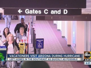 Vacationers visiting Arizona as hurricane approaches Florida