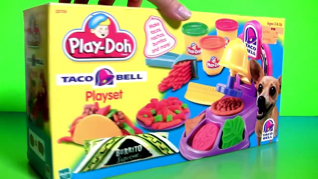 Play Doh Taco Bell Playset DIY Waffle Tacos Burritos Nachos Play Dough Food Meal Clay Toys