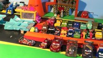 Disney Pixar Cars Lightning McQueen NEON Races with WGP Cars and Mater and Ramone !