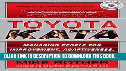 [PDF] Toyota Kata: Managing People for Improvement, Adaptiveness and Superior Results Full Colection