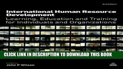 [PDF] International Human Resource Development: Learning, Education and Training for Individuals