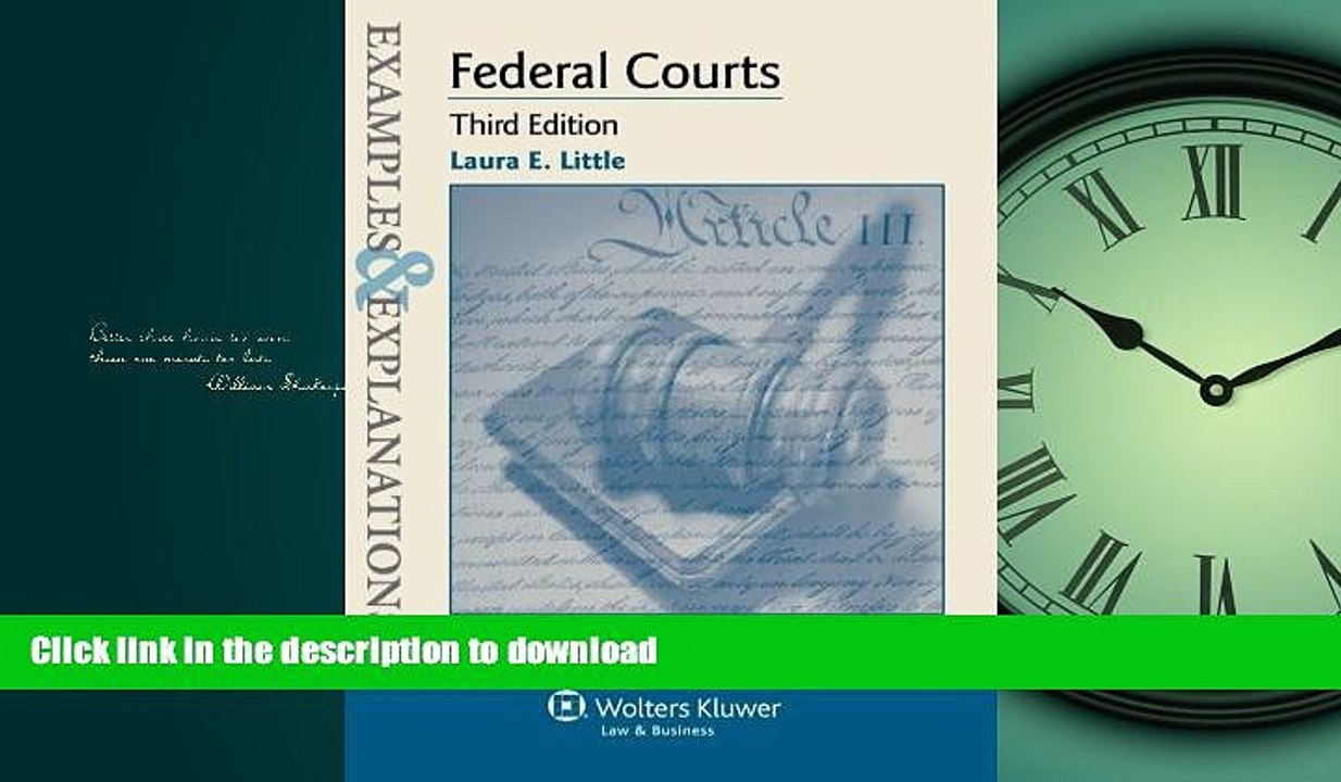 DOWNLOAD Examples   Explanations: Federal Courts, Third Edition READ EBOOK