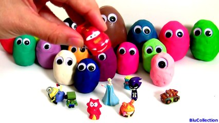 Download Video: 25 Play-Doh Surprise Googly Eyes BigHero6 Cars Minions - PlayDough Ojos Saltones Huevos Sorpresa