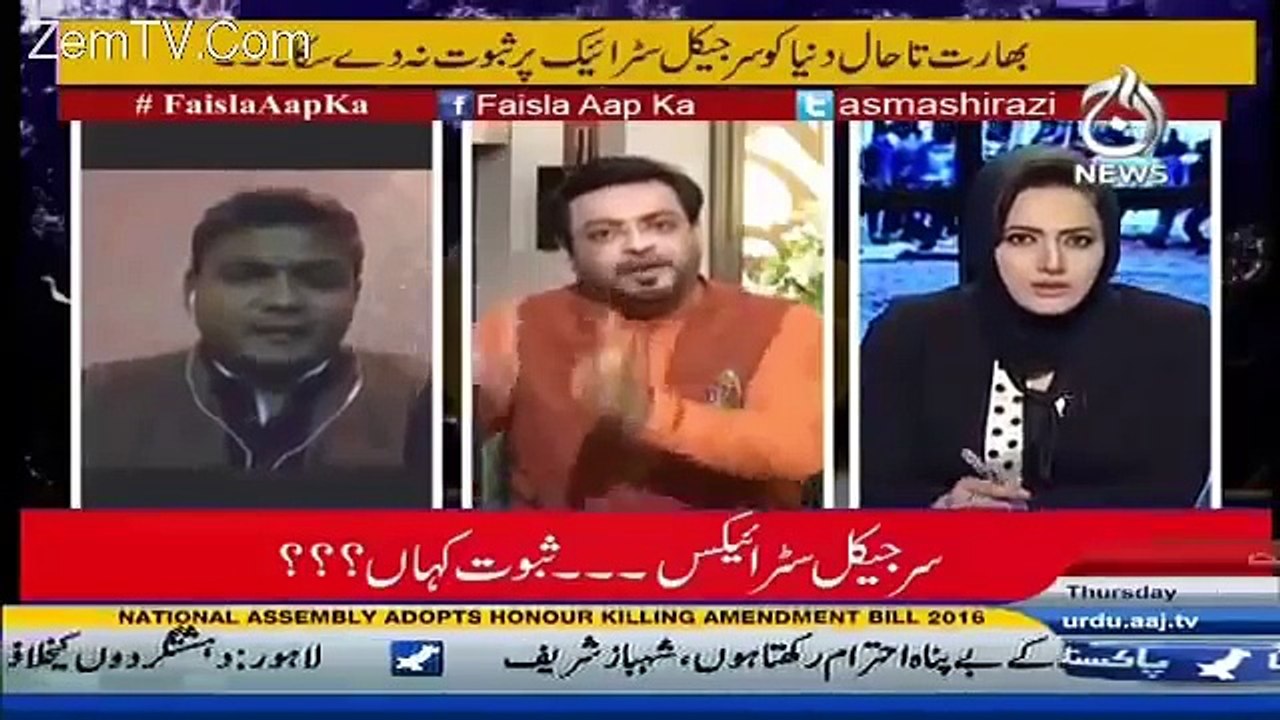 Aamir Liaquat Bashing Indian Reporter Badly In Live Show(VIDEO)Aamir Liaquat Bashing Indian Reporter