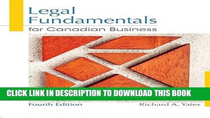 [Read PDF] Legal Fundamentals for Canadian Business (4th Edition) Ebook Online
