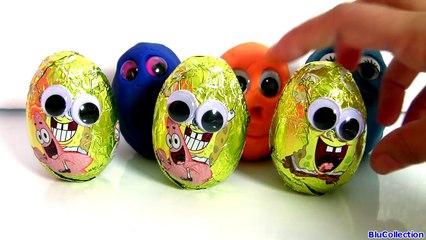 Play Doh SpongeBob Googly Eyes Surprise Eggs - Play Dough Ojos Saltones Huevos Sorpresa Bob Esponja