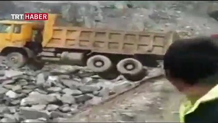 Vinç böyle devrildi