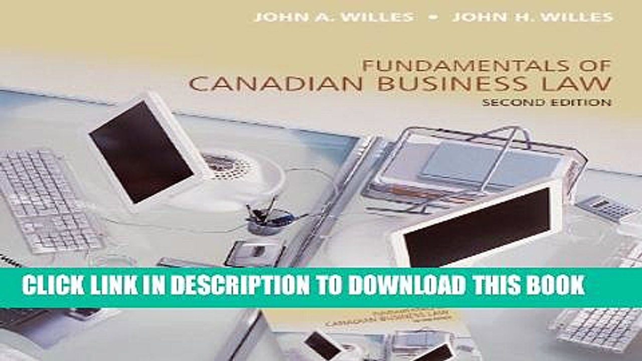 [Read PDF] Fundamentals of Canadian Business Law, Second Edition Ebook Online