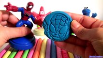 Surprise Play Doh Pig George Cookie Monster SpongeBob Clay Buddies Play-Doh Stampers Homem-Aranha