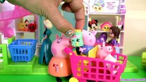 Peppa Shopping in Shopkins Supermarket using Minnie Mouse Electronic Cash Register BowTique