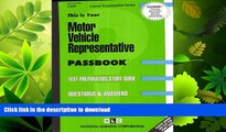 GET PDF  Motor Vehicle Representative(Passbooks) (Career Examination Passbooks) FULL ONLINE