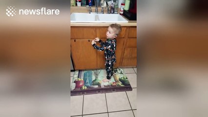 Boy, 2, with hearing impairment loves singing
