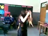 cute pakistani girl dancing in a lahore college