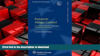 READ ONLINE European Merger Control. The Challenges Raised by Twenty Years of Enforcement