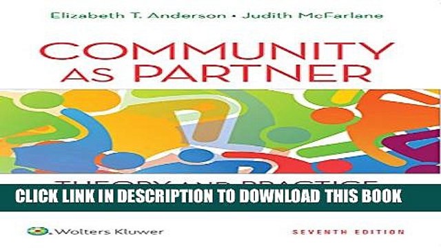 [PDF] Community as Partner: Theory and Practice in Nursing (Anderson, Community as Partner)