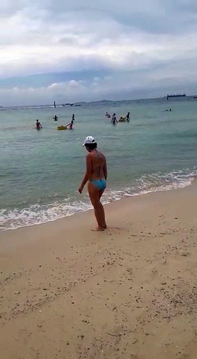 Couples Taking Sea Bath In Saint Martin's Island Sea Beach- Teknaf, Cox's Bazar, Bangladesh
