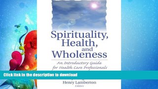 READ BOOK  Spirituality, Health, and Wholeness: An Introductory Guide for Health Care