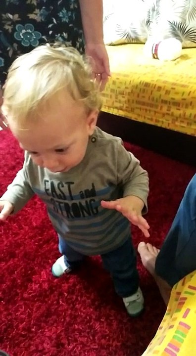 Paul Walking First Steps And Talking To Phone