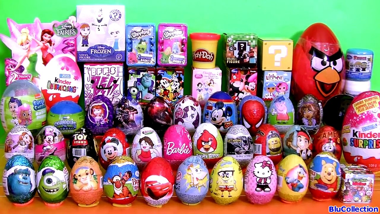 Giant 55 SURPRISE EGGS SURPRISE BOXES PlayDoh Frozen MLP Minecraft Cars2 Frozen Mystery Transformers