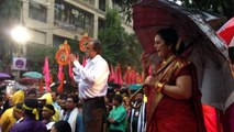 Aniruddha Bapu and P.P.Nandai Giving darshan to shraddhawan - Lord Ganesha Punarmilap Procession