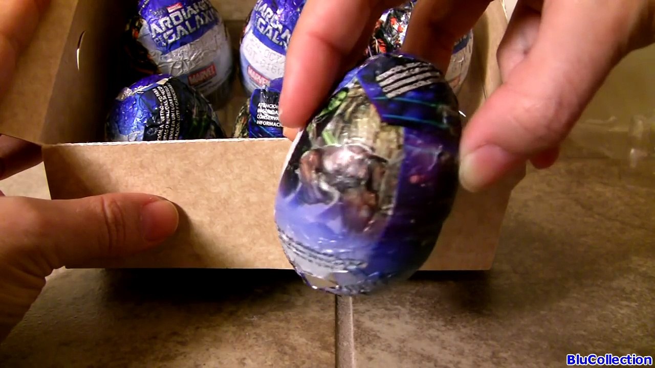 Marvel Guardians of the Galaxy Huevos Sorpresa same as Kinder Surprise Eggs with Rocket & Gamora