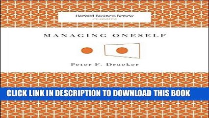 [Read PDF] Managing Oneself (Harvard Business Review Classics) Ebook Free