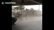 Extremely powerful wind and rain as Hurricane Matthew brushes past Miami