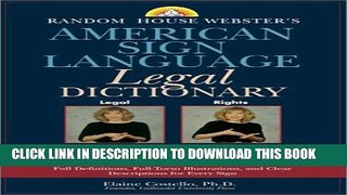 [PDF] Random House Webster s American Sign Language Legal Dictionary Popular Online