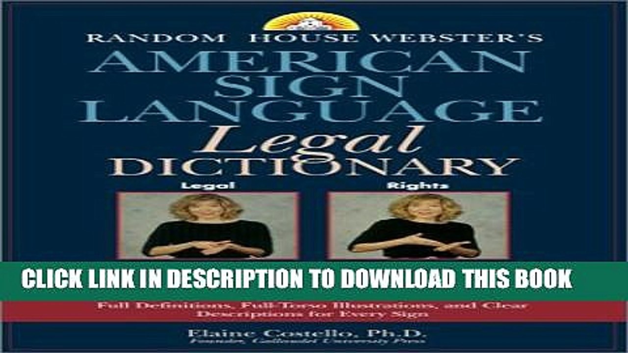 [PDF] Random House Webster s American Sign Language Legal Dictionary Popular Online
