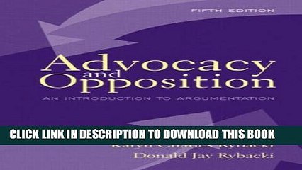 [PDF] Advocacy and Opposition: An Introduction to Argumentation (5th Edition) Popular Colection