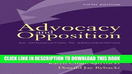 [PDF] Advocacy and Opposition: An Introduction to Argumentation (5th Edition) Popular Online